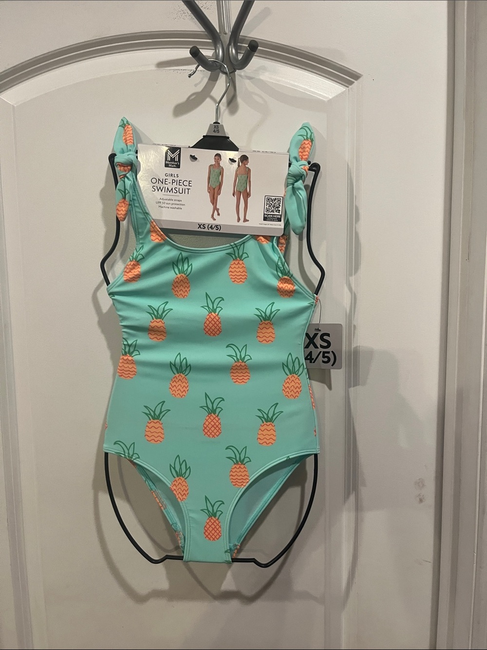 George Mint One-Piece Swimsuit with Orange Pineapples